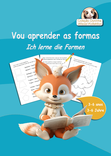 Capa do caderno "Vou aprender as formas". Cover des Heftes "Ich lerne die Formen".