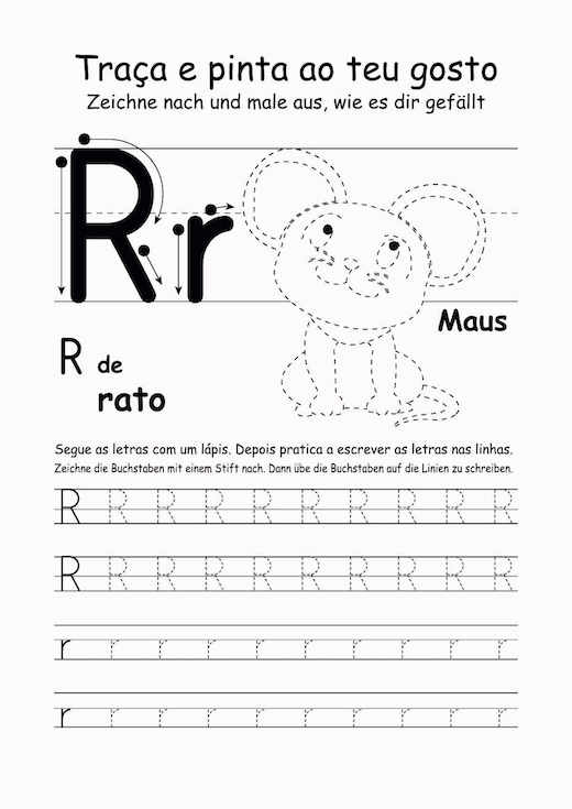 Letra R. Buchstabe R