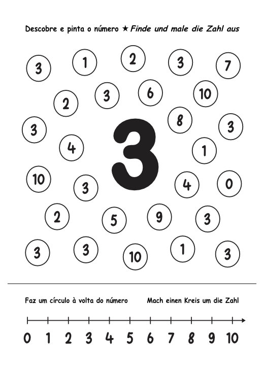 Segunda página com número 3. Zweite Seite mit Nummer 3.